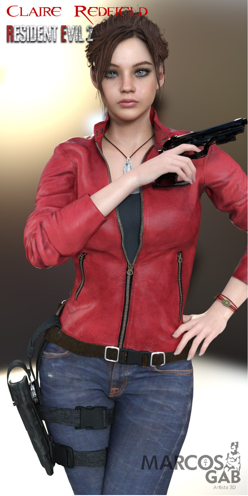 Claire Redfield Geneis 8 Face coloring - FoRender
