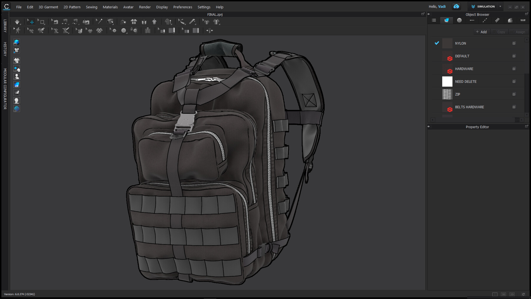 ArtStation - Tactical Backpack №1. Marvelous Designer / Clo 3D project ...