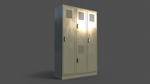 PBR School Gym Locker 05 - Pale Green