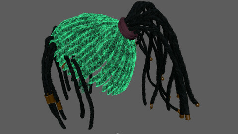 dirty braids （Contains model texture files ）