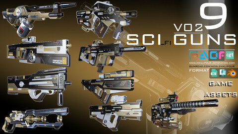 sci-fi guns kitbash (weapons) vol 02