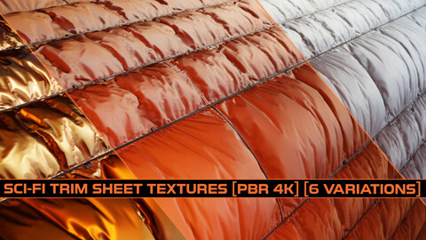 Sci fi Trim sheet texture 6 Variations