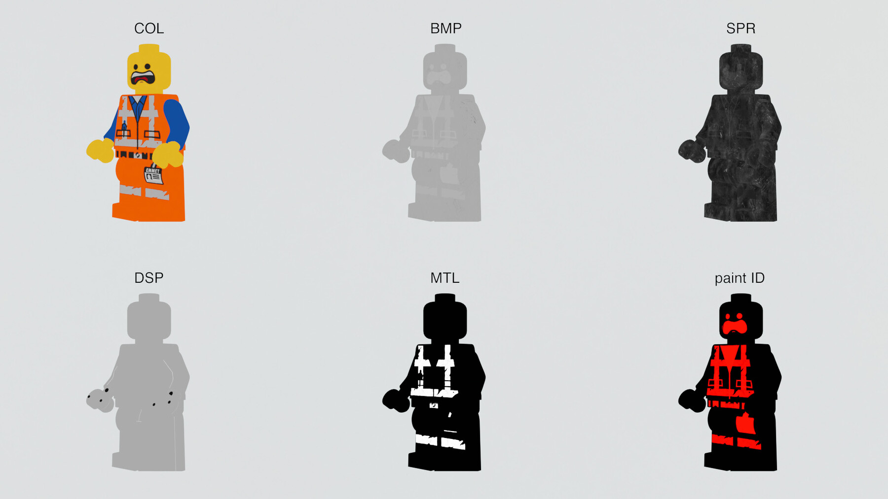 ArtStation - Lookdev Study  Lego Minifigure - Part 04 UV and Texturing