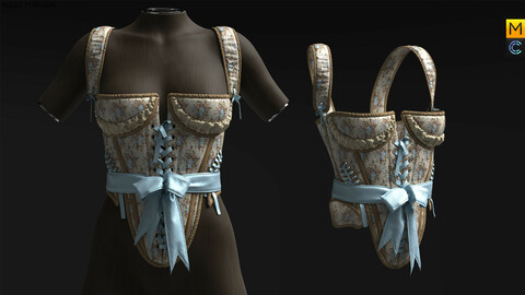 CORSET WITH SILK LACING