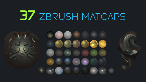 37 ZBrush Matcaps ( Materials )