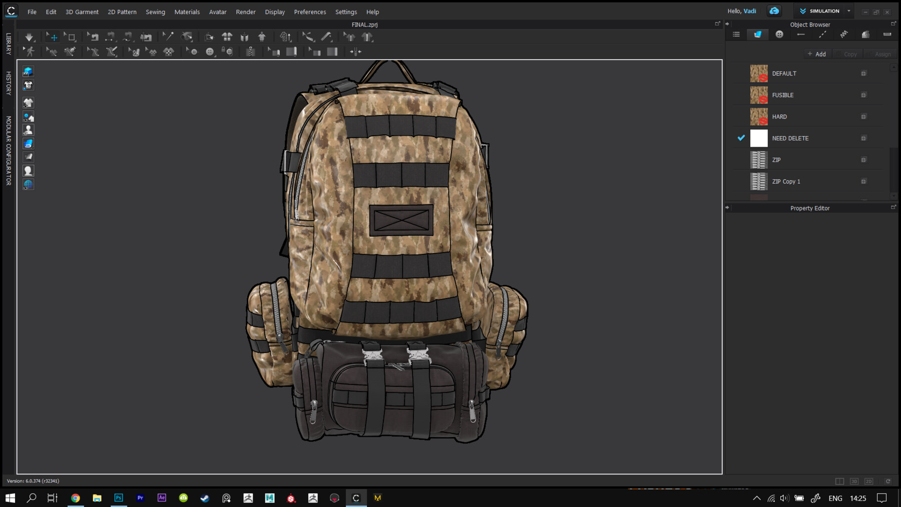 ArtStation - Tactical Backpack №2. Marvelous Designer / Clo 3D project ...