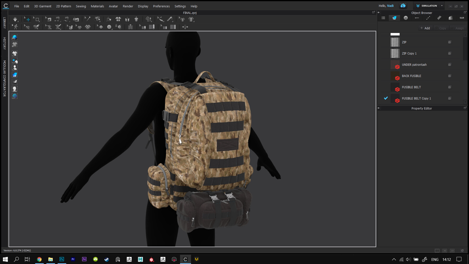 ArtStation - Tactical Backpack №2. Marvelous Designer / Clo 3D project ...