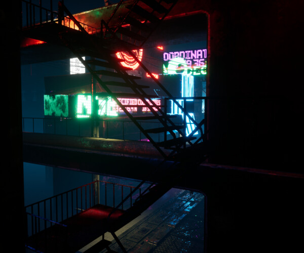 ArtStation - Cyberpunk City Scene (UE4 PACK) | Game Assets