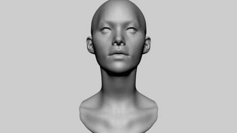 Female Head Basemesh 02