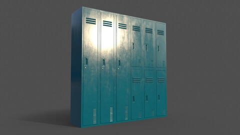 PBR School Gym Locker 06 - Blue Sea