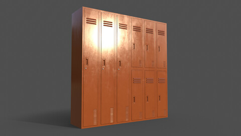 PBR School Gym Locker 06 - Orange