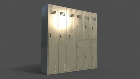 PBR School Gym Locker 06 - Pale Green