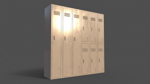 PBR School Gym Locker 06 - White