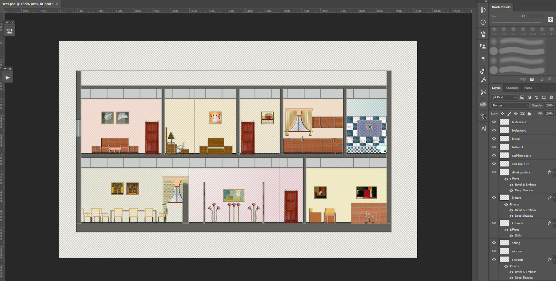 ArtStation - 2D Section Rendering PSD | Artworks