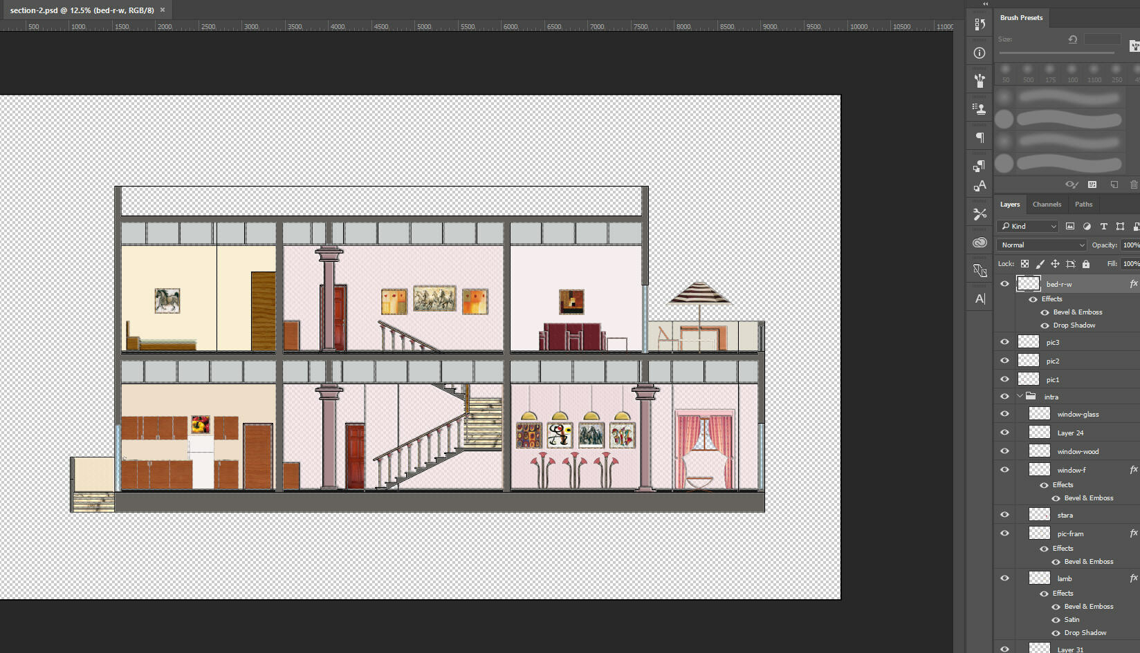 ArtStation - 2D Section Rendering PSD | Artworks