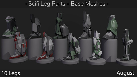 Scifi Leg Parts - Base Meshes