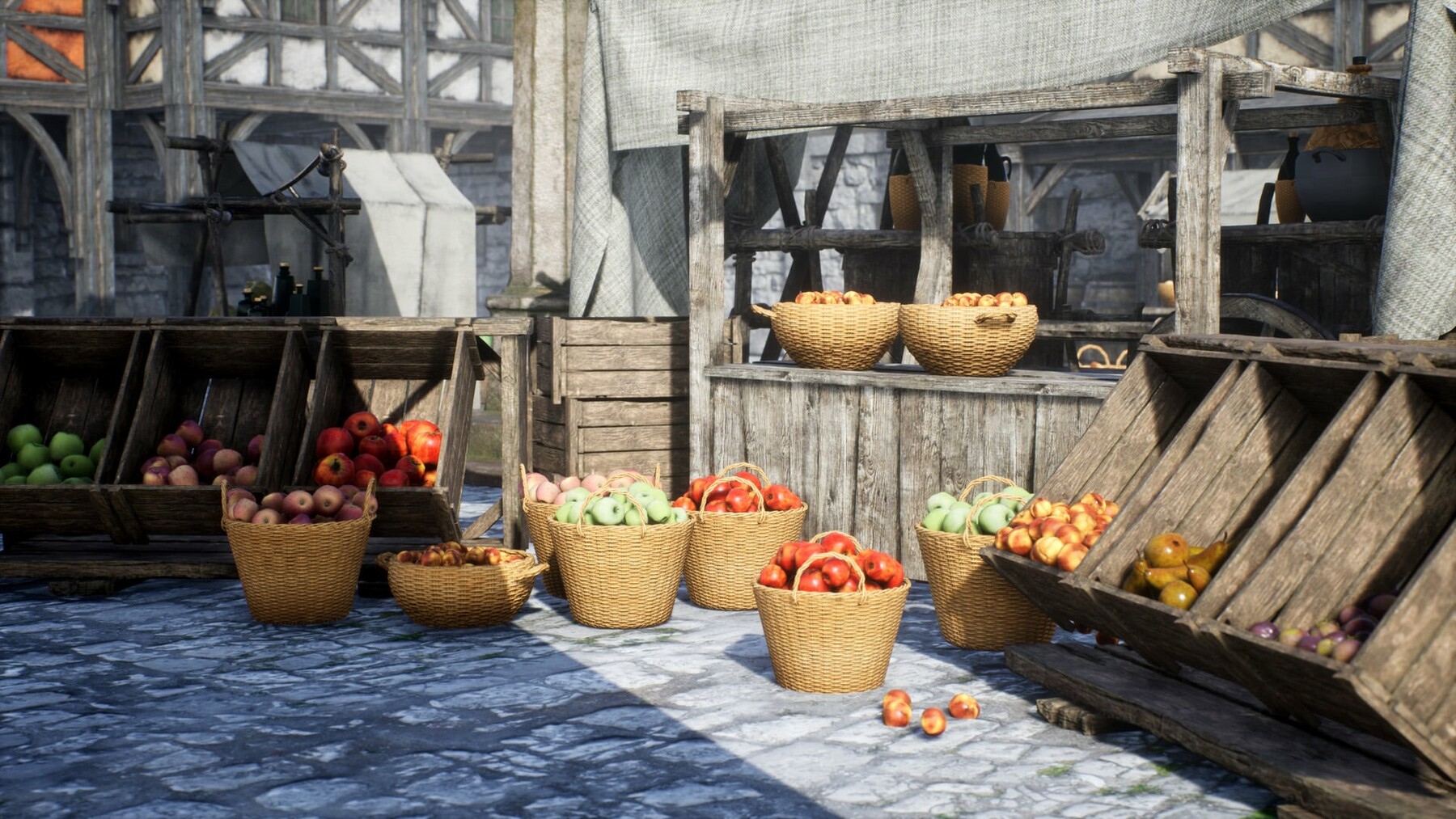 ArtStation Medieval Market Square for UE Game Assets