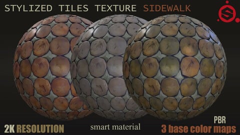 Stylized Tiles Texture SIDEWALK