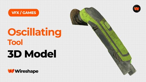 Oscillating Tool Raw Scanned 3D Model