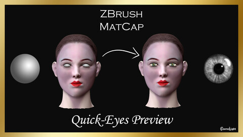 ZBrush MatCap: Quick-Eyes Preview (FREE)