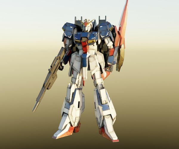 ガンダム　フォトスタンド 絵画 3D 仕様 ArtStation - Z GUNDAM robot 3D model rigged | Resources