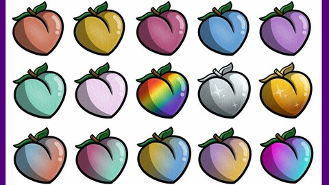 Twitch Sub Badges: Peaches