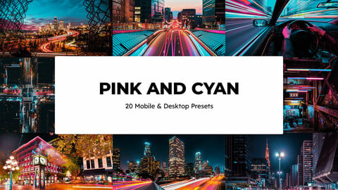 20 Pink and Cyan LUTs and Lightroom Presets