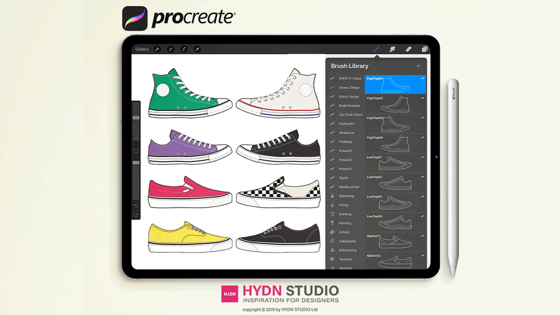 ArtStation Shoes Design Set Design Procreate Stamp Brushes Brushes