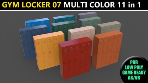 PBR School Gym Locker 07 - Multi color Pack