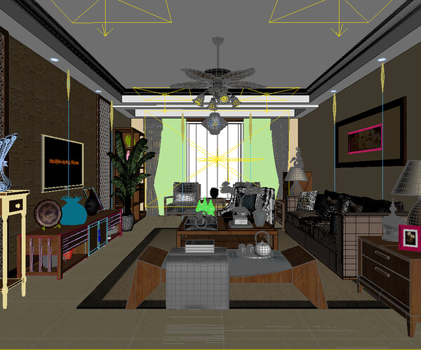 ArtStation - Stylish family living room design 19 | Resources