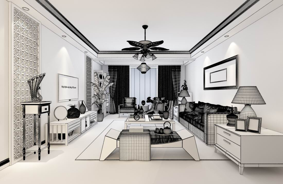 ArtStation - Stylish family living room design 19 | Resources