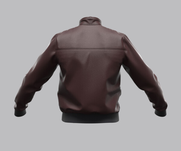 ArtStation - Men's Leather Jacket Outfit