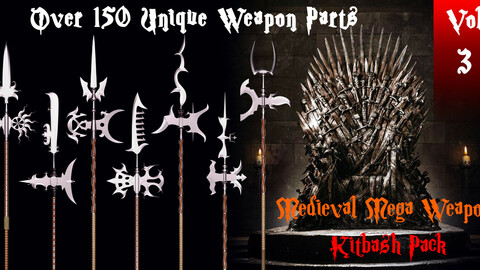 Medieval mega weapon kit bash pack series - Vol 3 - Pole Arms