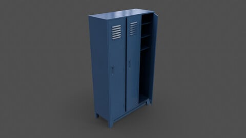 PBR School Gym Locker 08 - Blue Dark