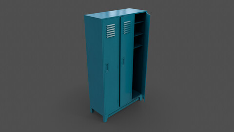 PBR School Gym Locker 08 - Blue Sea