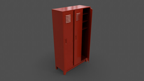 PBR School Gym Locker 08 - Red