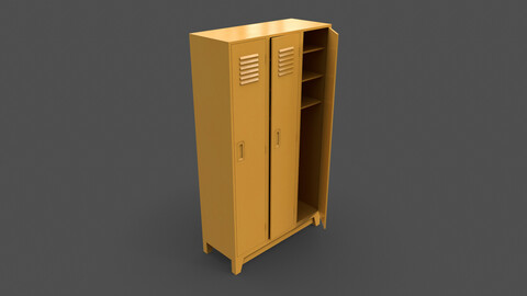 PBR School Gym Locker 08 - Yellow