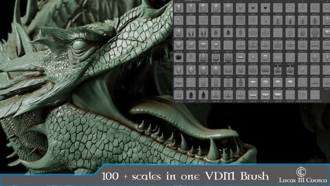 Reptile / Dragon Scales VDM Alpha Brush + bonus 100+ scales