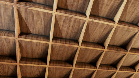 PBR - FRAME WOODEN CEILING - 4K MATERIAL