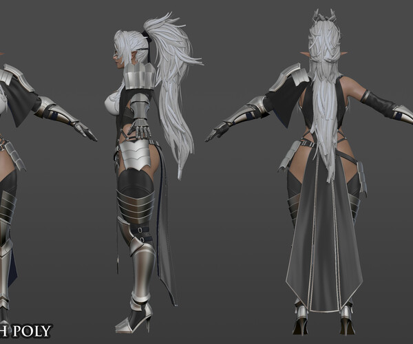 Artstation Dark Elf Blader Game Ready Game Assets 