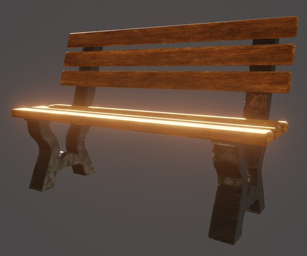 ArtStation Park Bench Game Assets