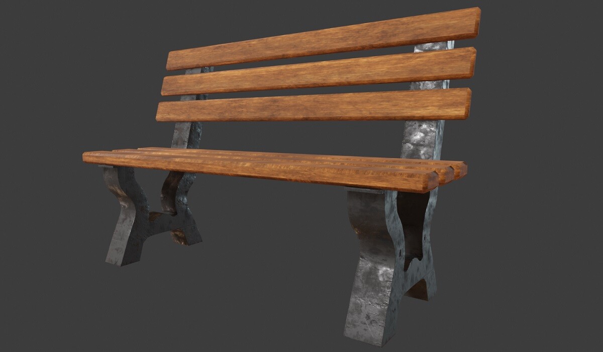 ArtStation Park Bench Game Assets