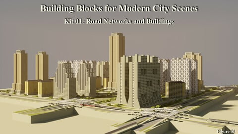 Building Blocks for Modern City Scenes – Kit 01