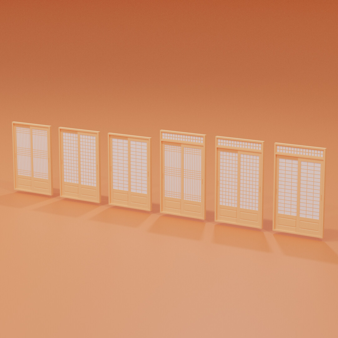 ArtStation - Korean Interior Door Collection 3D model | Resources