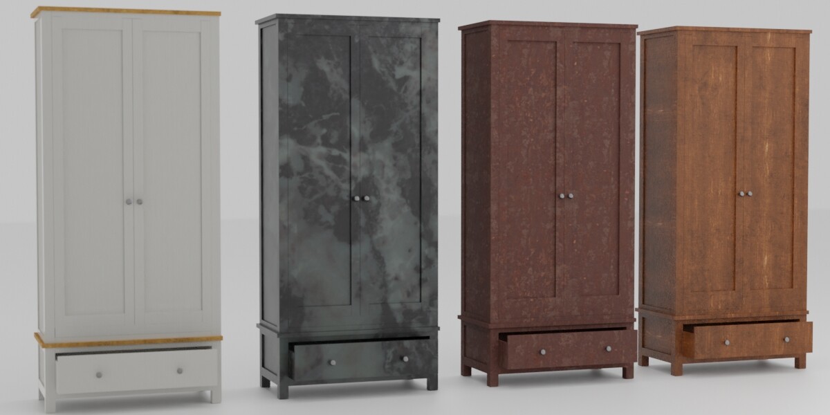 ArtStation Wardrobe Set Game Assets