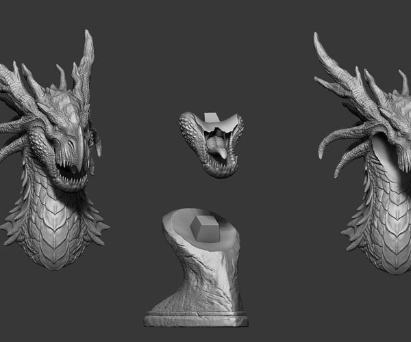 ArtStation - Dragon Bust 3D print model | Resources