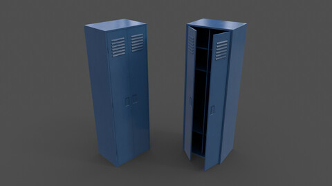 PBR School Gym Locker 09 - Blue Dark