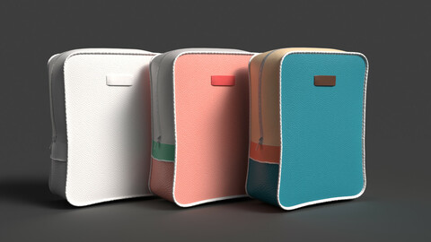 Fashion Art Leather backpack 3D model