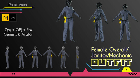 Female Overall/Janitor Marvelous/CLO project + OBJ