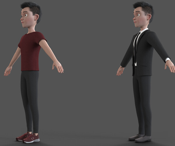 ArtStation - CARTOON RIGGED MAN - Cartoon father 3d model | Resources